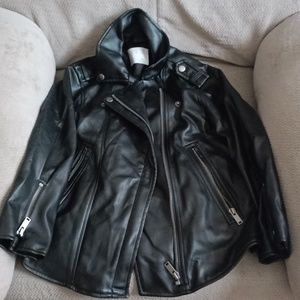 Zara Girls Leather Jacket Size 7